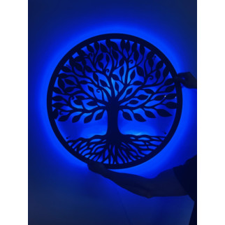 Декоративне панно з дерева з LED підсвічуванням "ДЕРЕВО ЖИТТЯ" 60х60 - Інтернет-магазин спільних покупок ToGether