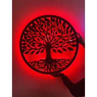 Декоративне панно з дерева з LED підсвічуванням "ДЕРЕВО ЖИТТЯ" 70х70 - Інтернет-магазин спільних покупок ToGether