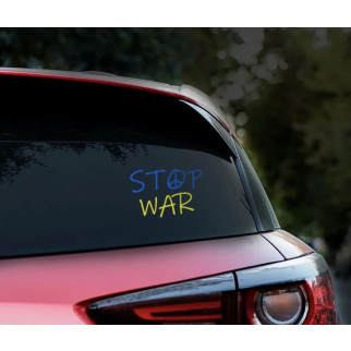 Наклейка на автомобиль "STOP WAR" з оракалу - Інтернет-магазин спільних покупок ToGether
