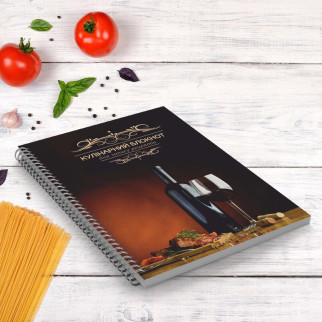 Кулінарний блокнот для запису рецептів "Вино" на спіралі А3 - Інтернет-магазин спільних покупок ToGether