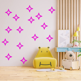 Набір наклейок на стіну в дитячу кімнату "Пурпурні зірки" з оракалу - Інтернет-магазин спільних покупок ToGether