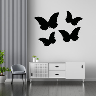 Вінілова інтер'єрна наклейка декор на стіну та шпалери (скло, меблі, дзеркало, метал) "Метелики" з оракалу - Інтернет-магазин спільних покупок ToGether