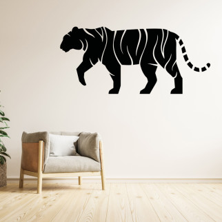 Вінілова інтер'єрна наклейка декор на стіну та шпалери (скло, меблі, дзеркало, метал) "Тигр" з оракалу - Інтернет-магазин спільних покупок ToGether