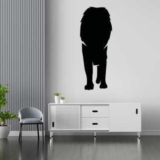 Вінілова інтер'єрна наклейка декор на стіну та шпалери (скло, меблі, дзеркало, метал) "Силует Лева" з оракалу - Інтернет-магазин спільних покупок ToGether