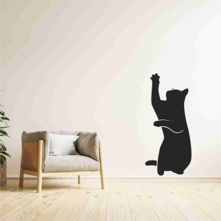 Вінілова інтер'єрна наклейка декор на стіну та шпалери (скло, меблі, дзеркало, метал) "Кітка (можливий будь-який колір плівки)" з - Інтернет-магазин спільних покупок ToGether