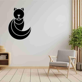 Вінілова інтер'єрна наклейка декор на стіну та шпалери (скло, меблі, дзеркало, метал) "Кітка геометрична (можливий будь-який колір - Інтернет-магазин спільних покупок ToGether