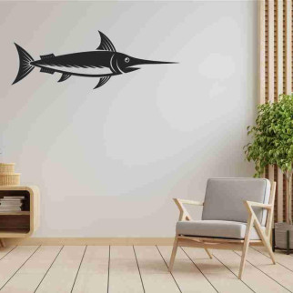 Вінілова інтер'єрна наклейка декор на стіну та шпалери (скло, меблі, дзеркало, метал) "Риба-меч (можливий будь-який колір плівки)" - Інтернет-магазин спільних покупок ToGether