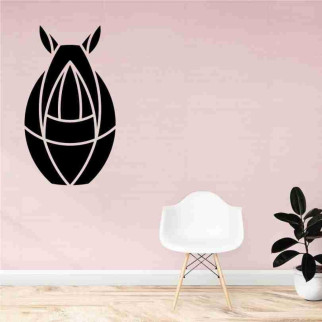 Вінілова інтер'єрна наклейка декор на стіну та шпалери (скло, меблі, дзеркало, метал) "Носоріг (можливий будь-який колір плівки)" - Інтернет-магазин спільних покупок ToGether