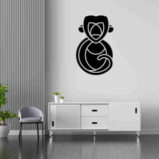 Вінілова інтер'єрна наклейка декор на стіну та шпалери (скло, меблі, дзеркало, метал) "Графічна мавпа (можливий будь-який колір з - Інтернет-магазин спільних покупок ToGether