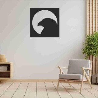 Вінілова інтер'єрна наклейка декор на стіну та шпалери (скло, меблі, дзеркало, метал) "Орел у квадратній рамці (можливий будь-який - Інтернет-магазин спільних покупок ToGether