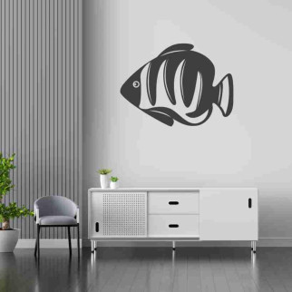 Вінілова інтер'єрна наклейка декор на стіну та шпалери (скло, меблі, дзеркало, метал) "Рибка (можливий будь-який колір плівки)" з - Інтернет-магазин спільних покупок ToGether