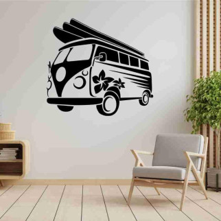 Вінілова інтер'єрна наклейка декор на стіну та шпалери (скло, меблі, дзеркало, метал) "Автобус (будь-який колір плівки)" з оракалу - Інтернет-магазин спільних покупок ToGether
