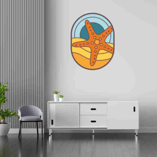 Вінілова інтер'єрна наклейка декор на стіну та шпалери "Підводний світ: морська зірка" з оракалу - Інтернет-магазин спільних покупок ToGether