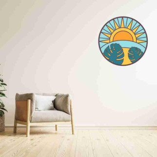 Вінілова інтер'єрна наклейка декор на стіну та шпалери "Сонце. Схід" з оракалу - Інтернет-магазин спільних покупок ToGether
