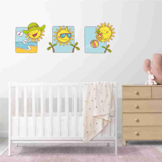 Вінілова інтер'єрна наклейка декор на стіну та шпалери "Сонце на відпочинку" з оракалу - Інтернет-магазин спільних покупок ToGether