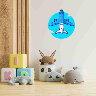 Вінілова інтер'єрна наклейка декор на стіну та шпалери "Літак в небі" з оракалу - Інтернет-магазин спільних покупок ToGether