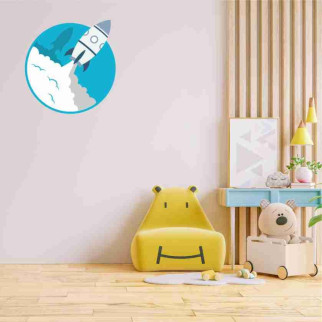 Вінілова інтер'єрна наклейка декор на стіну та шпалери "Космічна ракета. Космічний корабель" з оракалу - Інтернет-магазин спільних покупок ToGether