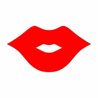 Маркувальна самоклеюча наліпка (етикетка, стікер) "Губи. Поцілунок" червоні (колір в асортименті). 30х15мм - Інтернет-магазин спільних покупок ToGether