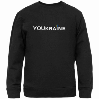 Світшот чорний з патріотичним принтом "YOUkraine. Ти Україна" Push IT - Інтернет-магазин спільних покупок ToGether