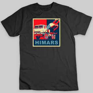 Футболка чорна з патріотичним принтом "Himars. Химарс" Push IT M - Інтернет-магазин спільних покупок ToGether