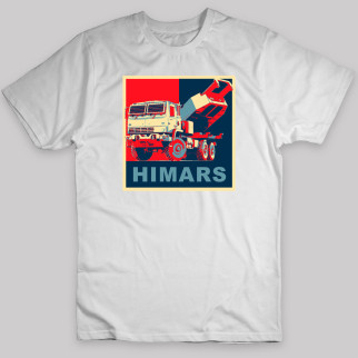 Футболка біла з патріотичним принтом "Himars. Хімарс" Push IT XL - Інтернет-магазин спільних покупок ToGether