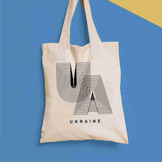 Еко-сумка, шопер, повсякденна з принтом "Україна. UA. Ukraine" Push IT - Інтернет-магазин спільних покупок ToGether