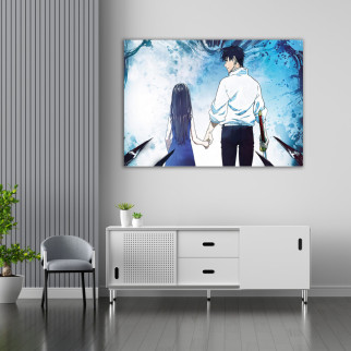 Плакат-постер з принтом Магічна битва - Jujutsu Kaisen  The Movie - Sorcery Fight - Оккоцу Юта - Ріка Орімото A4 - Інтернет-магазин спільних покупок ToGether