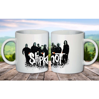 Білий кухоль (чашка) з принтом "Slipknot. Музична група" Push IT - Інтернет-магазин спільних покупок ToGether