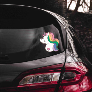 Наклейка на автомобіль "Unicorn. Єдиноріг" (колір плівки на вибір клієнта) з оракалу - Інтернет-магазин спільних покупок ToGether