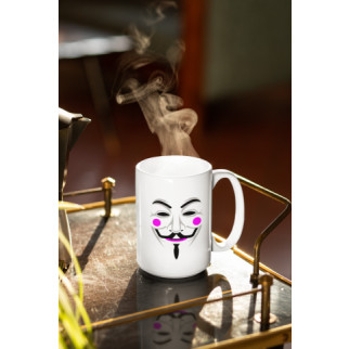 Білий кухоль (чашка) з принтом "Vendetta. Вендетта" Push IT - Інтернет-магазин спільних покупок ToGether