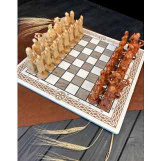 Розкішні шахи, шашки із білого акрилового каменю 40*40 см, арт.190611 - Інтернет-магазин спільних покупок ToGether