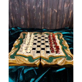 Шахи, шашки, нарди - гральний набір 3 в 1 із дерева, 60*30*10см, арт.191049 - Інтернет-магазин спільних покупок ToGether