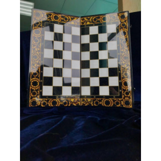 Розкішні шахи, шашки - набір 2 в 1 із білого акрилового каменю 60*30 см, арт.190624 - Інтернет-магазин спільних покупок ToGether
