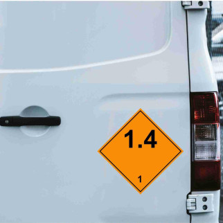 Наклейка попереджувальна на автомобіль "Незвичайний небезпечний вантаж класу 1 (1.4)" з оракалу - Інтернет-магазин спільних покупок ToGether