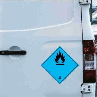 Наклейка попередна на автомобіль "Щасіння, що виділяють гази, що легко займаються під час контакту з водою" 40х40 з оракалу - Інтернет-магазин спільних покупок ToGether