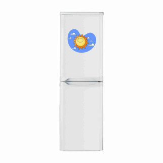 Вінілова декоративна наклейка на холодильник "Сонечко в небі з хмарами" з оракалу - Інтернет-магазин спільних покупок ToGether