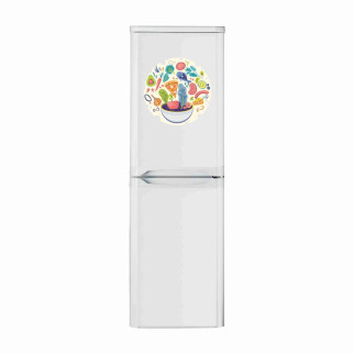 Вінілова декоративна наклейка на холодильник "Миска. Продукти" з оракалу - Інтернет-магазин спільних покупок ToGether