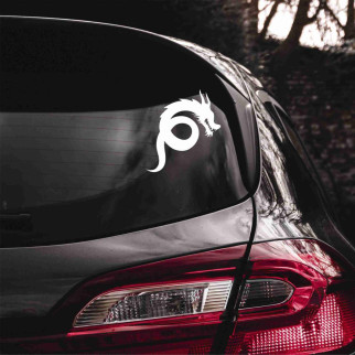Наклейка вінілова декоративна на автомобіль "Дракон" (колір плівки на вибір клієнта) з оракалу - Інтернет-магазин спільних покупок ToGether