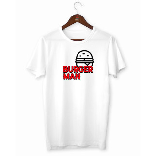 Футболка біла з оригінальним принтом "Burger Man. Бургер Мен" Push IT - Інтернет-магазин спільних покупок ToGether
