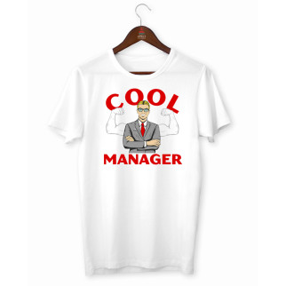 Футболка біла з оригінальним принтом "Cool Manager" Push IT XXXL - Інтернет-магазин спільних покупок ToGether