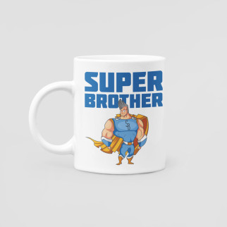 Біла чашка (кухоль) з оригінальним принтом "Super Brother . Супер брат" Push IT - Інтернет-магазин спільних покупок ToGether