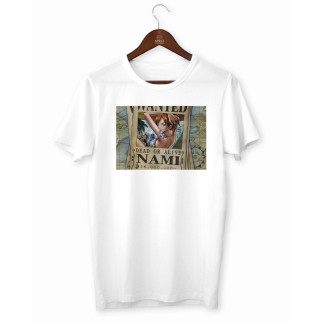 Футболка біла з оригінальним принтом "One Piece Ван-Піс Розшукова листівка Nami Намі" Push IT - Інтернет-магазин спільних покупок ToGether