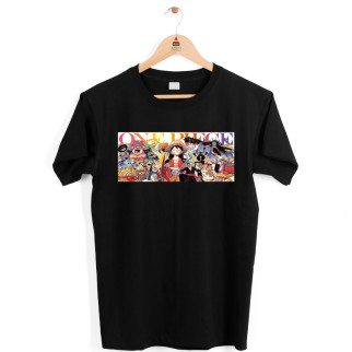 Футболка чорна з аніме принтом "One Piece Ван-Піс Luffy Луффі та команда One Piece" Push IT M - Інтернет-магазин спільних покупок ToGether