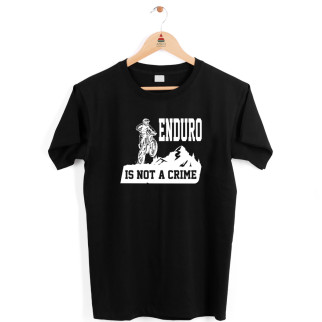 Футболка чорна зі спортивним принтом "Enduro is not a crime. Enduro. Ендуро. Мотокросс" Push IT XS - Інтернет-магазин спільних покупок ToGether