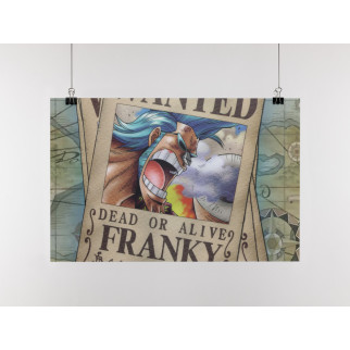 Плакат-постер із принтом One Piece Ван-Піс Franky Френкі Розшукова листівка Френкі (японський аніме-серіал) A4 - Інтернет-магазин спільних покупок ToGether