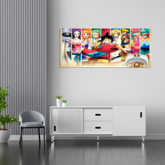 Плакат-постер з принтом One Piece Ван-Піс Luffy Луффі та команда One Piece (японський аніме-серіал) А2 - Інтернет-магазин спільних покупок ToGether