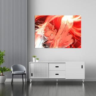 Плакат-постер із принтом Jujutsu Kaisen Магічна битва Satoru Gojo Сатору Годжо червоний (японська манга) 1 A4 - Інтернет-магазин спільних покупок ToGether