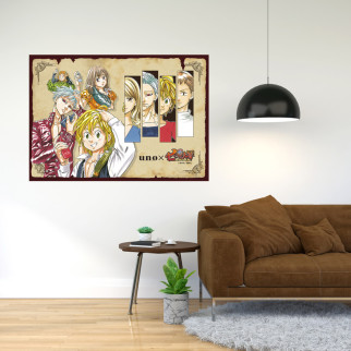 Плакат-постер з принтом Nanatsu no Taizai - Сім смертних гріхів (манга  аніме) А2 - Інтернет-магазин спільних покупок ToGether