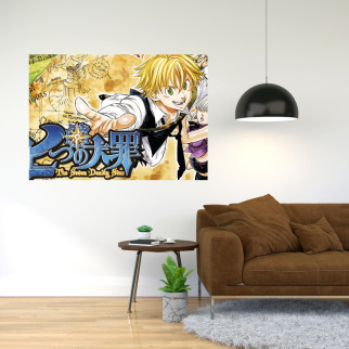 Плакат-постер з принтом Nanatsu no Taizai - Сім смертних гріхів (манга  аніме) A4 - Інтернет-магазин спільних покупок ToGether