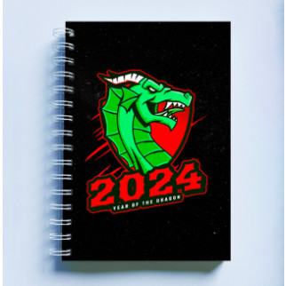 Скетчбук Sketchbook (блокнот) для малювання з новорічним принтом "Year of the Dragon 2024. Дракон 2024" - Інтернет-магазин спільних покупок ToGether